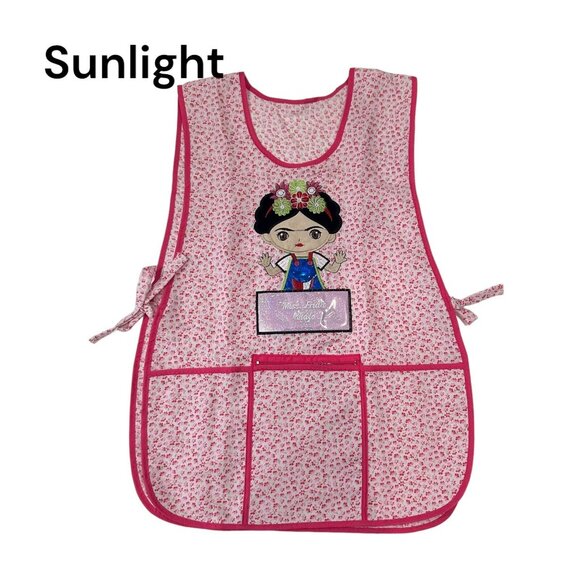 Craft Apron Mexican Artisan Little Frida Embroidered -One Size-zippered pocket - Picture 1 of 7
